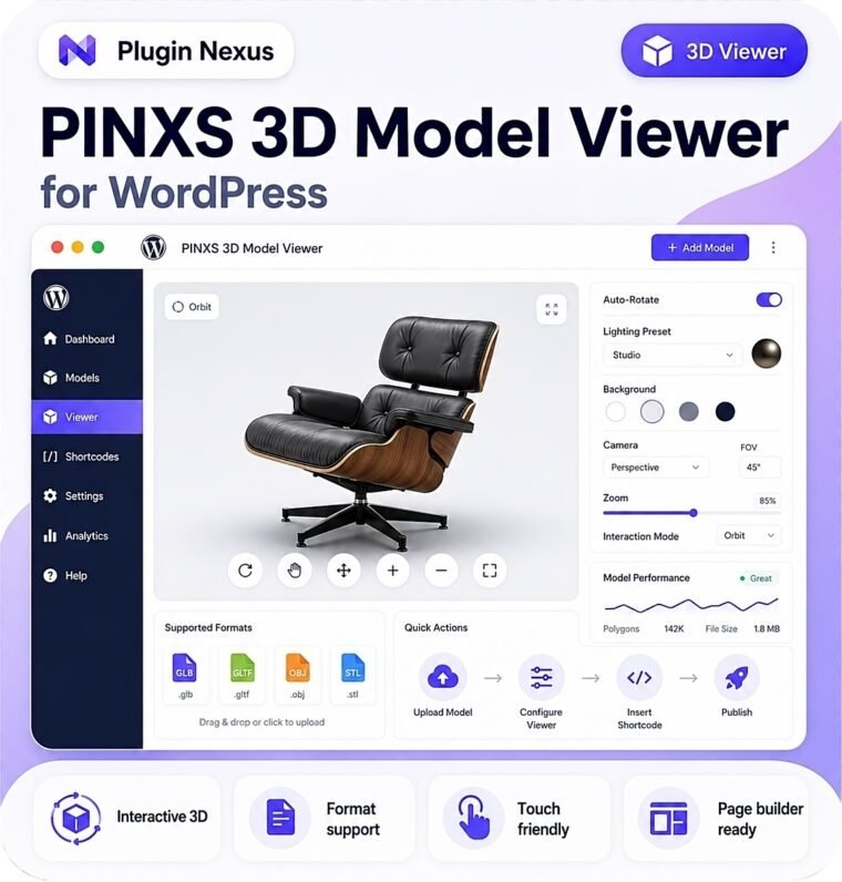 3D Model Viewer for Wordpress