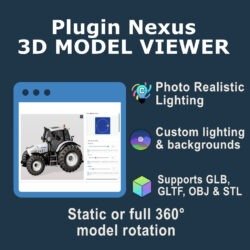 3D model viewer wordpress plugin with custom lighting